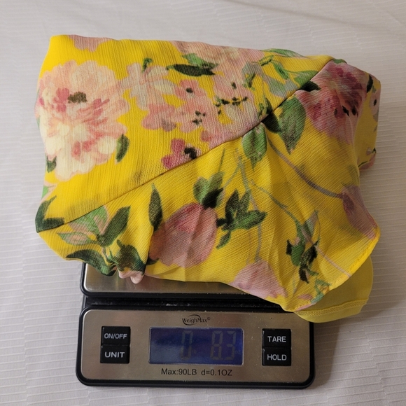 NWT London Times Crinkled Chiffon Faux Wrap Floral Flutter Spring Midi Dress 8 - Picture 12 of 12